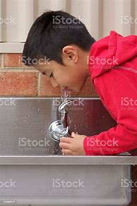 Image result for Boy Drinking Water Fountain