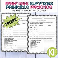 Image result for Free Printable Prefix and Suffix Worksheets