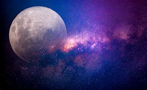 Image result for Space Thre Milky Way with the Moon