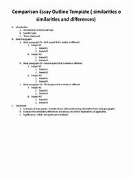 Image result for Compare and Contrast Essay Outline Template