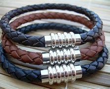 Image result for Magnetic Leather Bracelets for Men