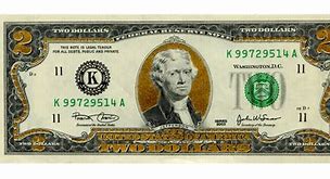 Image result for Colored 2 Dollar Bill