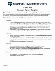 Image result for Preliminary Literature Review Example