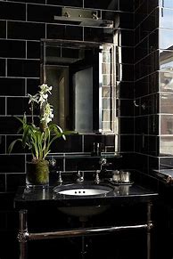 Image result for Black Decor for Bathroom
