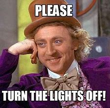 Image result for Turning Off the Lights Meme