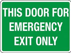 Image result for Roller Shutter Emergency Exit Sign