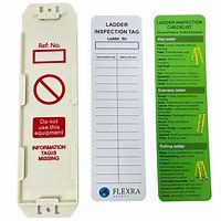 Image result for ladders inspection labels ansi