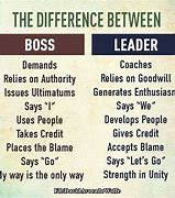 Image result for Boss vs Leader Quotes