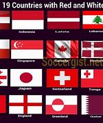 Image result for Countries Flag with Red and White Horizontal Stripes