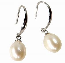 Image result for Silver Dangling Pearl Earrings
