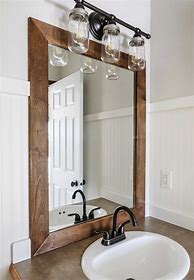 Image result for Bathroom Mirror Border Ideas