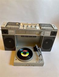 Image result for Boombox with Record Player