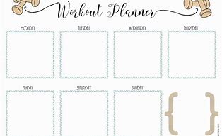 Image result for Printable Fitness Planner