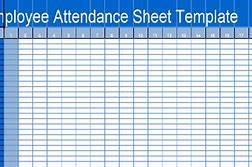 Image result for Template for Attendance Sheet Excel