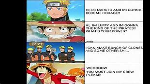 Image result for One Piece and Naruto Memes