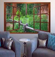 Image result for Garden Wall Murals Window View