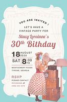 Image result for Vintage Birthday Invitations