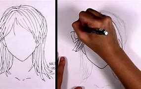 Image result for Shoulder L Hair Length Girl Drawing
