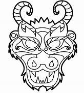 Image result for Chinese New Year Dragon Face Clip Art Black and White