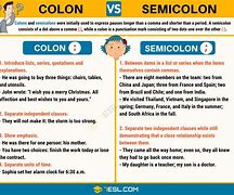 Image result for Colon vs Semicolon Use