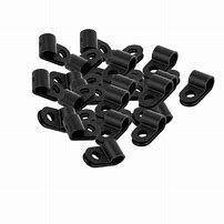 Image result for Black Stick On 6Mm Cable Clips