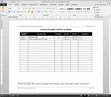 Image result for Document Control Page Word Template