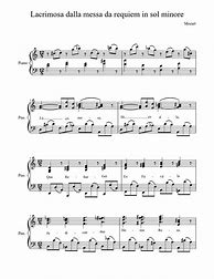 Image result for Lacrimosa Mozart Sheet Music