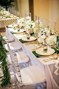 Image result for Green and Champagne Wedding Reception