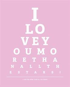 I Love You More Than All The Stars Eye Chart Print Light