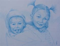 Image result for Dessin AU Crayon Bleu