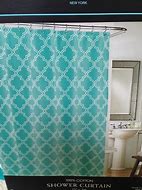 Image result for Turquoise and White Shower Curtains