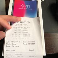 Image result for Apple iPhone X 64GB Receipt