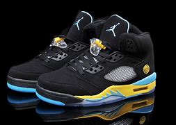Image result for Jordan 5 Retro S Bluw and Yellow