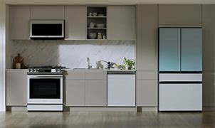 Image result for White Kitchen with Samsung Appliances