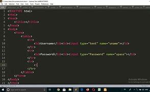 Image result for Username and Password HTML Code