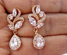 Image result for Rose Gold Drop Earrings