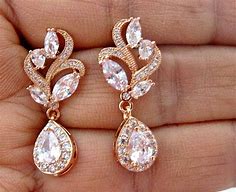 Image result for Rose Gold Earrings