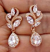 Image result for Pink Earrings Rose Gold