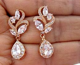 Image result for Rose Gold Earrings JPG Images