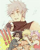 Image result for Kid Kakashi with Baby Team 7