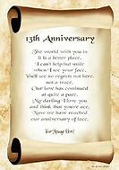 Image result for Happy 13th Anniversary Poems