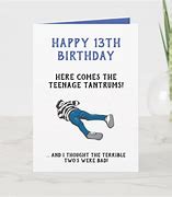 Image result for Funny 13th Birthday Cards