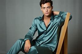 Image result for Men's White Silk Pajamas