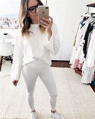 Image result for White Leggings Outfit