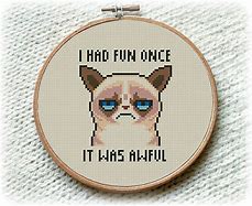 Image result for Grumpy Cat Cross Stitch