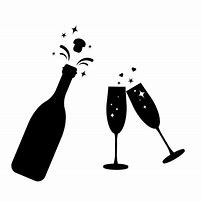 Image result for Champagne Bottle and Glass Vector