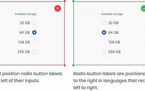 Image result for Radio Button Combined Label and Bullet