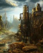 Image result for Steampunk Landscape Art