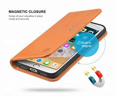 Image result for Real Leather iPhone 8 Plus Wallet Case