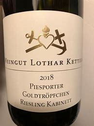 Image result for Lothar Kettern Piesporter Goldtropfchen Riesling Beerenauslese
